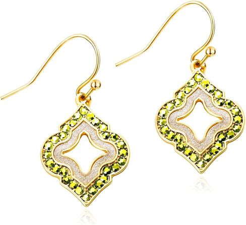 Gold Dangle Earrings: Black Diamond Drop Dainty Rhombus Bohemian Fashion Jewelry for Women in Saudi Arabia