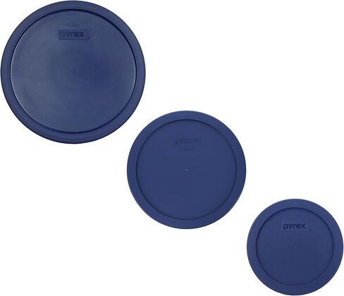 بيركس (1) 7403-PC 10 أكواب، (1) 7402-PC 6/7 كوب، (1) 7201-PC 4 أكواب زرقاء دائرية بديلة لتخزين الطعام، صنع في الولايات المتحدة الأمريكية in Kuwait
