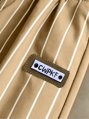 Men's Stylish Striped Dress Pants Casual Baggy Straight Leg Suits Pants Wide Leg Loose Fit Trousers in Kuwait