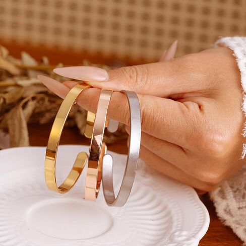 Vayro Menopause Bracelet, Menopause Stainless Steel Cuff Bangle Bracelet Relief Pain Relieve Stress Adjustable Emotional Support Energy Balance Open Bracelets for Women Men in Saudi Arabia