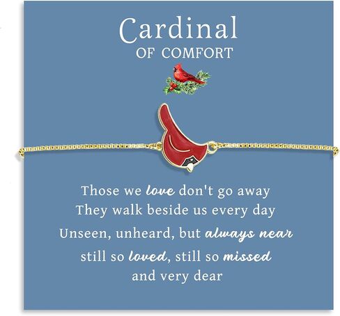 Guardian Angel/Cardinal Bracelets for Women Natural Stone Memorial Bracelet Sympathy Bereavement Gifts for Loss of Loved One in Kuwait