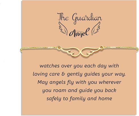 Guardian Angel/Cardinal Bracelets for Women Natural Stone Memorial Bracelet Sympathy Bereavement Gifts for Loss of Loved One in Kuwait