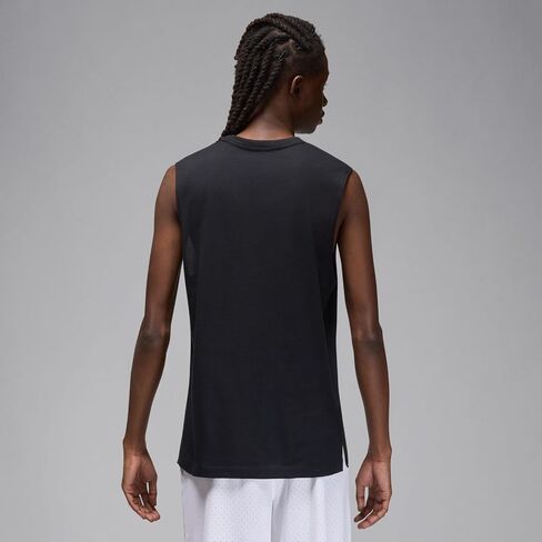 بلوزة Dri-FIT للرجال من جوردن سبورت بدون أكمام (أسود/أبيض، FN5856-010) مقاس صغير in Kuwait