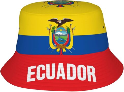 Ecuador Flag 2026 Bucket Hat Supporter Cheer Fans Team Fisherman Hats Black in Saudi Arabia