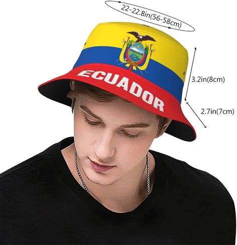 Ecuador Flag 2026 Bucket Hat Supporter Cheer Fans Team Fisherman Hats Black in Saudi Arabia