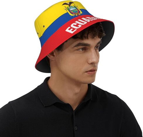Ecuador Flag 2026 Bucket Hat Supporter Cheer Fans Team Fisherman Hats Black in Saudi Arabia
