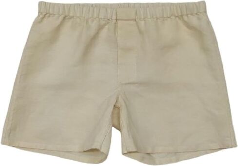 Linen Boxer for Men, Assorted Colors (US, Alpha, Medium, Regular, Regular, Ivory) in Saudi Arabia