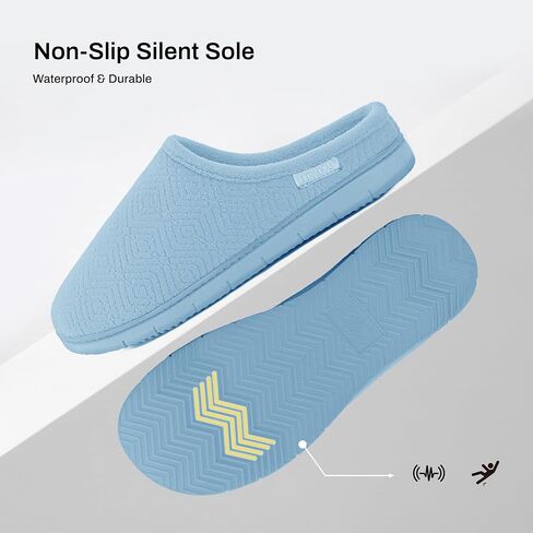 ULTRAIDEAS House Slippers for Women Cozy and Lightweight House Shoes Warm Memory Foam Bedroom Slippers Jacquard Coral Fleece Ladies House Slippers with Anti-Skid Rubber Sole Shoes for Indoor Outdoor in Saudi Arabia