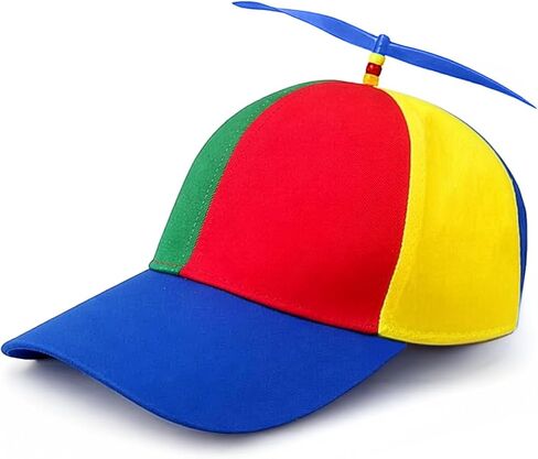 KESEM Propeller Hat Funny Helicopter Cap, Rainbow Propeller Cap, Silly Hat With Propeller, Colorful Adjustable Helicopter Spinning Party Hat For Adults, Parties, Costumes, Birthdays & Events in Saudi Arabia