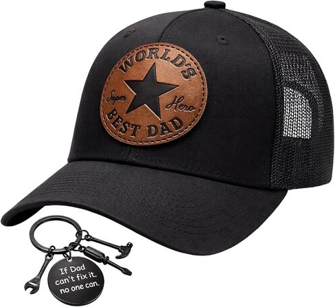 Dad Hats, 2 Pcs Set Baseball Caps for Men, with Keychain, Outdoor Sports Protection, Casual Daily Wear, Special Occasion Celebrations Black in Saudi Arabia