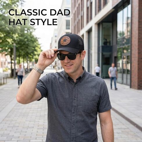 Dad Hats, 2 Pcs Set Baseball Caps for Men, with Keychain, Outdoor Sports Protection, Casual Daily Wear, Special Occasion Celebrations Black in Saudi Arabia