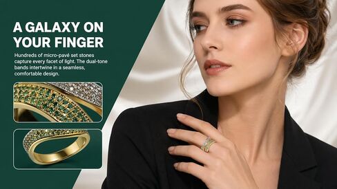 Twist Radiance, Wideband Statement Rings for Women, Elegant Gold Jewelry Accessories, Perfect for Party & Date Night, Hypoallergenic & Durable in Kuwait