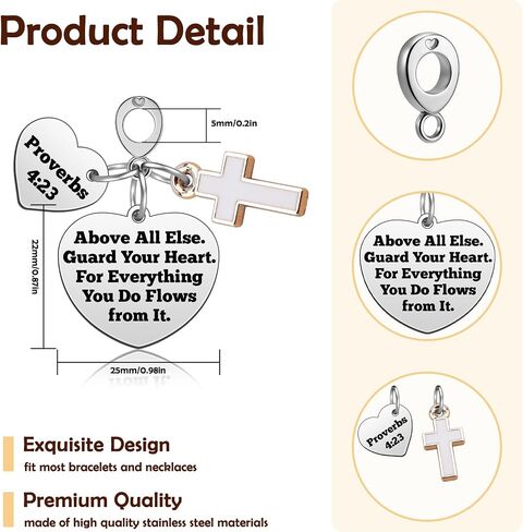 Inspirational Christian Gifts Charms for Bracelets Necklace Inspirational Religious Gifts for Women Men Bible Verse Gift in Kuwait