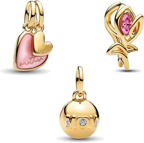 S925 Sterling Silver Charms, Tulip Family Tree Heart Love Charm Fit Women Bracelet & Necklaces DIY Jewelry Gifts Mother's Day in Saudi Arabia