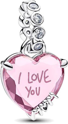 S925 Sterling Silver Charms, Tulip Family Tree Heart Love Charm Fit Women Bracelet & Necklaces DIY Jewelry Gifts Mother's Day in Saudi Arabia