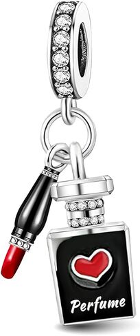 1pc 925 Silver Silver Charm Fashionable perfume lipstick for Women Bracelets Bangles DIY And Daily Outfit Matching Jewelry Decoration For Women Gift For Mom in Kuwait