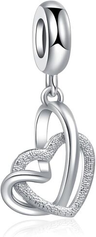 Silver Hearts Charm Compatible with Pandora Bracelets Love Gift for Women Anniversary Birthday Jewelry in Kuwait