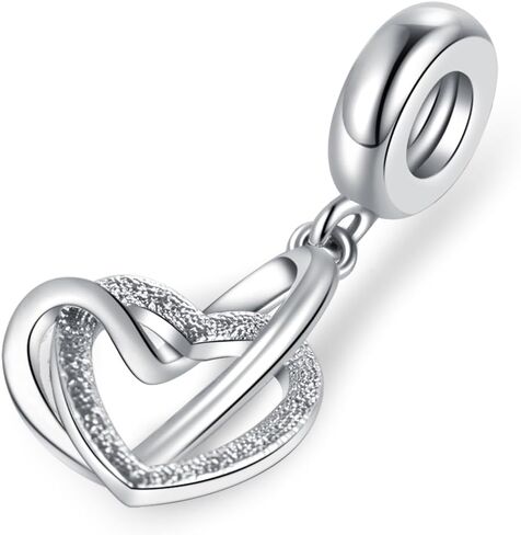 Silver Hearts Charm Compatible with Pandora Bracelets Love Gift for Women Anniversary Birthday Jewelry in Kuwait