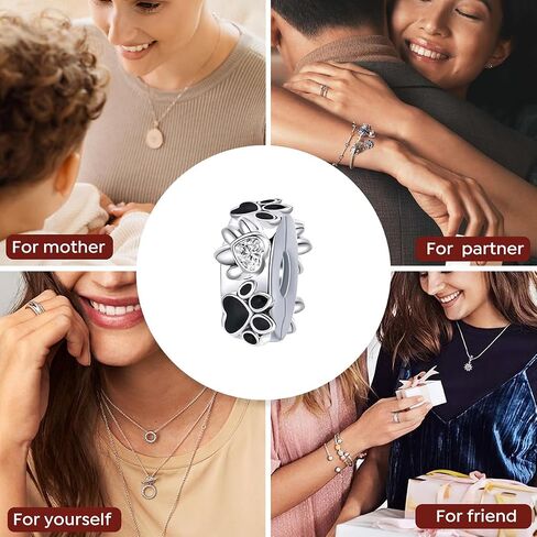 1 قطعة 925 الفضة الفضة سحر Fashionablevcat باو للنساء أساور أساور DIY والزي اليومي مطابقة المجوهرات الديكور للنساء هدية للأم in Kuwait