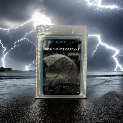 100% Chance of Rayne Wax Melt, Rain Storm Scent, Thunderstorm Scent, Hand Poured Soy Wax, 2.5 Oz, All Natural, Flameless Home Fragrance, Rain Shower Fragrance in Saudi Arabia