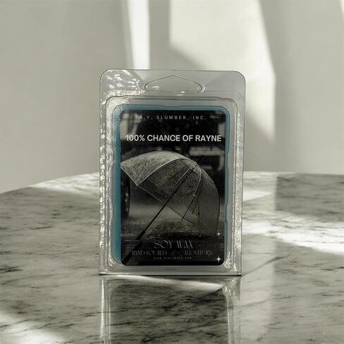 100% Chance of Rayne Wax Melt, Rain Storm Scent, Thunderstorm Scent, Hand Poured Soy Wax, 2.5 Oz, All Natural, Flameless Home Fragrance, Rain Shower Fragrance in Saudi Arabia