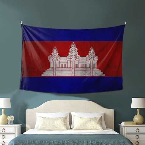 Cambodia Cambodian Flag Tapestry 60x40 Inches Wall Decoration Tapestries Aesthetic Wall Hanging For Home Decor Bedroom Living Room Dorm Decor in Saudi Arabia