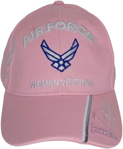 قبعة Trade Winds Air Force Wings Woman Veteran V Pink Shadow المطرزة من الأكريليك - مرخصة رسميًا in Kuwait
