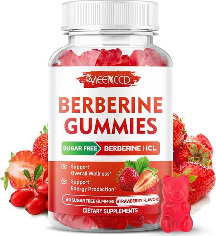 Berberine Gummies with Ceylon Cinnamon 1500mg, High Potency Berberine HCL Supplement, Plus Ceylon Cinnamon, Milk Thistle, Immune System & Metabolism Support, Blueberry Flavor, 60 Cts in Kuwait