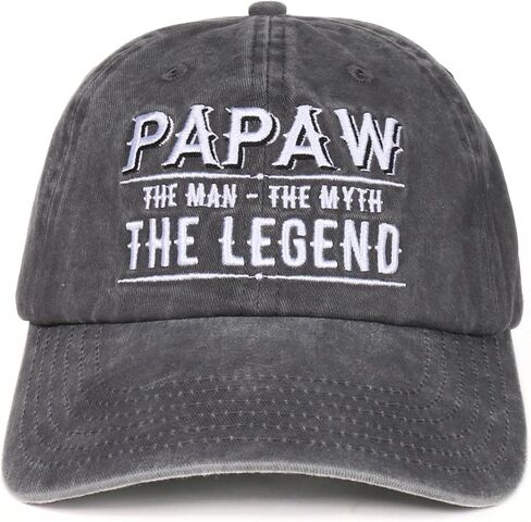 قبعة مطرزة من Papaw Gifts، هدايا الجد المضحكة للرجال، ملحقات هدايا قبعة قابلة للتعديل لأعياد الميلاد والكريسماس باللون الرمادي in Kuwait