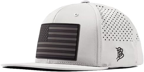Branded Bills Salute Midnight American Flag Performance Snapback Hat for Men | Flat Bill or Curved Brim Baseball Cap in Kuwait