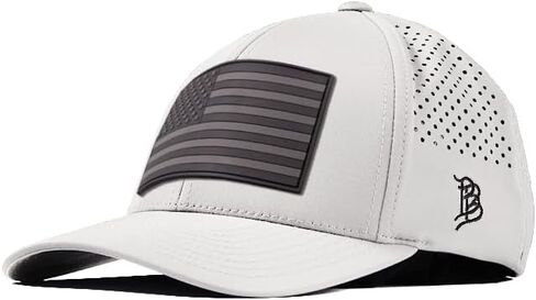 Branded Bills Salute Midnight American Flag Performance Snapback Hat for Men | Flat Bill or Curved Brim Baseball Cap in Kuwait