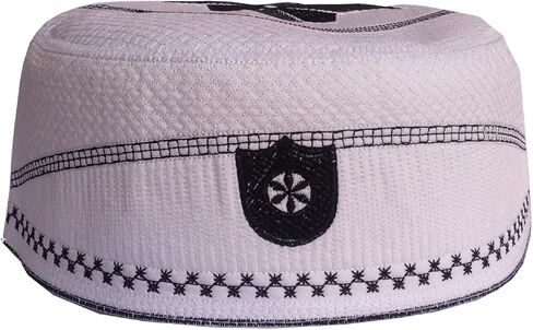 Kufi Men's Unisex Muslim Men Prayer Cap Ramadaan Caps Eid Kufis Handmade Namaz Hat Beanie in Saudi Arabia