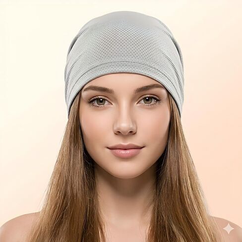 2 Pack Skull Caps for Men Women, Breathable Quick Dry Helmet Liner Beanie for Running Cycling Black,Grey in Kuwait