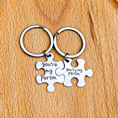 Matching Husband and Wife Keychains Gifts for Couples Gifts for Him Boyfriend and Her Girlfriend You're My Person Gift Keychain for BF GF Best Friend Puzzle Piece Key Chains in Saudi Arabia
