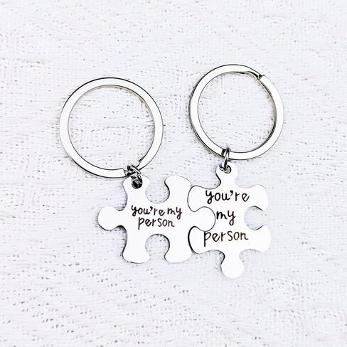 Matching Husband and Wife Keychains Gifts for Couples Gifts for Him Boyfriend and Her Girlfriend You're My Person Gift Keychain for BF GF Best Friend Puzzle Piece Key Chains in Saudi Arabia