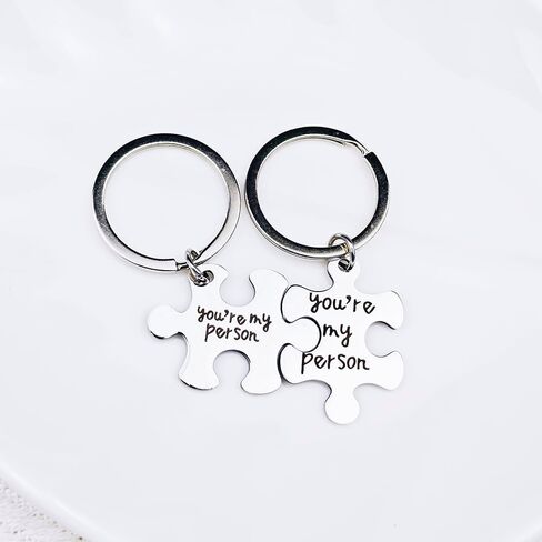 Matching Husband and Wife Keychains Gifts for Couples Gifts for Him Boyfriend and Her Girlfriend You're My Person Gift Keychain for BF GF Best Friend Puzzle Piece Key Chains in Saudi Arabia