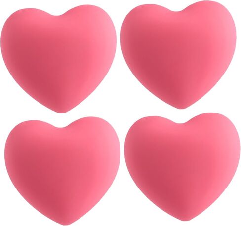 SUPVOX 4pcs Pink Heart-Shaped Drawer Handles Soft Silicone Pull Knobs Cute Cabinet Handle for ’ Room Furniture Wardrobe Cabinet Door Accents in Saudi Arabia