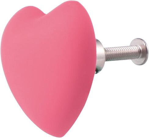 Holibanna 4pcs Pink Heart Shaped Drawer Handles Soft PVC Cute Cabinet Pulls for ’ Room Wardrobe Furniture Accessories in Saudi Arabia
