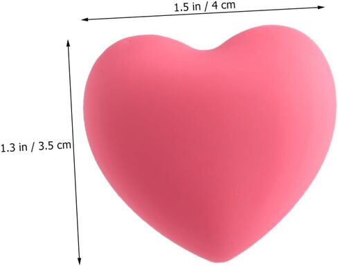 Holibanna 4pcs Pink Heart Shaped Drawer Handles Soft PVC Cute Cabinet Pulls for ’ Room Wardrobe Furniture Accessories in Saudi Arabia