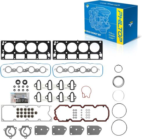 PHILTOP HS26191PT ES72173 Head Gasket Set Fit for Chevy/GMC/Cadillac/Pontiac/Hummer/Buick, 2002-2011 Silverado 1500, 2002-2011 Avalanche Suburban 1500,Tahoe,4.8L,5.3L,Head Gasket Kit in Saudi Arabia