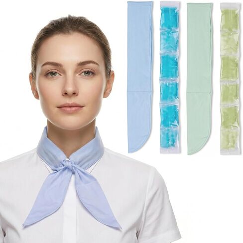 Neck Cooling Wrap for Hot Weather – Reusable Ice Pack for Neck, Cold Gel Wrap for Summer Heat Relief, Outdoor Sports, Travel, Gym – Soft Breathable Fabric, Hands-Free Flexible Design in Saudi Arabia