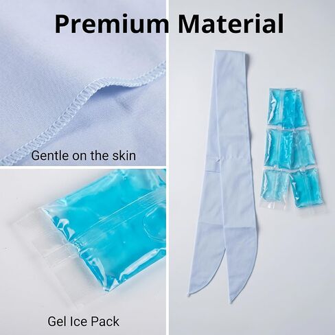 Neck Cooling Wrap for Hot Weather – Reusable Ice Pack for Neck, Cold Gel Wrap for Summer Heat Relief, Outdoor Sports, Travel, Gym – Soft Breathable Fabric, Hands-Free Flexible Design in Saudi Arabia