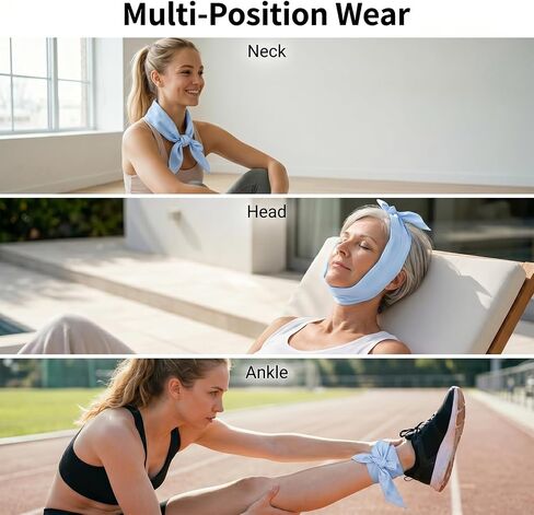 Neck Cooling Wrap for Hot Weather – Reusable Ice Pack for Neck, Cold Gel Wrap for Summer Heat Relief, Outdoor Sports, Travel, Gym – Soft Breathable Fabric, Hands-Free Flexible Design in Saudi Arabia