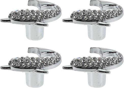 Garneck 4pcs Dolphin Drawer Knobs Silver Single Hole Pull Handles for ’ Room Furniture, Decorative Dolphin Cabinet Handles with Screws for Dressers and Cabinets in Kuwait