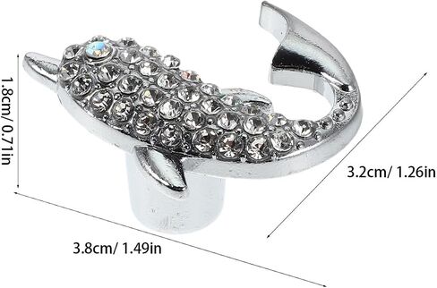 Garneck 4pcs Dolphin Drawer Knobs Silver Single Hole Pull Handles for ’ Room Furniture, Decorative Dolphin Cabinet Handles with Screws for Dressers and Cabinets in Kuwait
