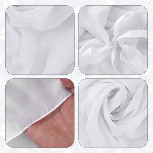 White Ballet Wrap Skirt for Women, Ladies Long Dance Skirt White Elegant Skirts Elastic Waist Ballet Skirts for Adult Ladies Big Girls in Kuwait