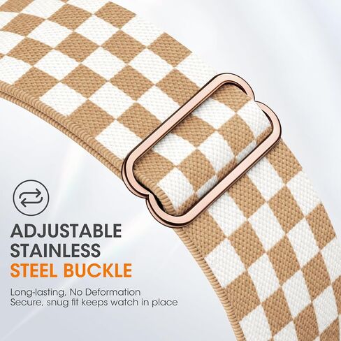 6Pack Stretchy Printed Nylon Bands Compatible for Apple Watch 38mm 40mm 41mm 42mm 44mm 45mm 49mm | Floral Checkered Aesthetic Lightweight Breathable Everyday Wear | Women Cute Replacement Wristband for iWatch SE Series 11 10 9 8 7 6 5 4 3 Ultra in Kuwait