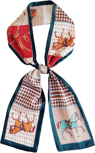 Hexchasty Head Hair Scarf for Women long Satin Silk Like Hair Scarves Wraps Purse Scarf for Handbags Accessories in Saudi Arabia