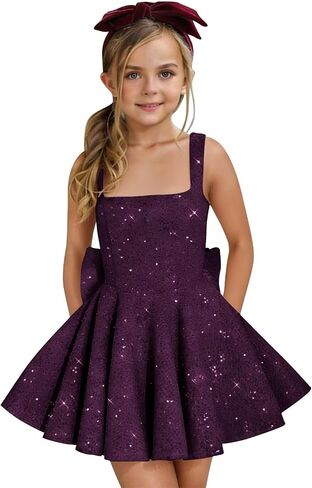 Sequin Flower Girl Dress Spaghetti Straps Ruched Special Occasion Pageant Birthday Formal Gown in Saudi Arabia