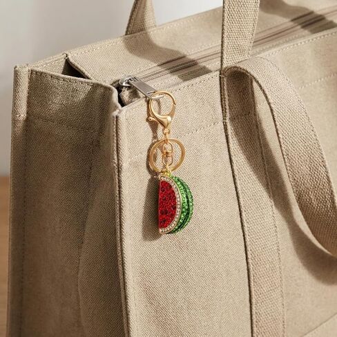 Fruit Keychain – Watermelon Keychains Bag Charms for Women with Crystal Embellishments, Cute Key Chains Gifts for Girls, Family, Friends and Summer Lovers in Kuwait
